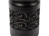 Nero Carved Pillar Candleholder 11x23cm V637-90311CDL