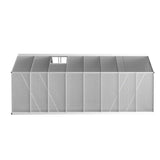 Green Fingers Greenhouse 4.7x2.5x2.26M Double Doors Aluminium Green House Garden Shed GH-ALU-C-470X250-DOU-AB