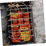 Stainless Steel BBQ Rib Rack, Non-Stick Holder for up to 5 Racks of Ribs, Outdoor Grilling, Camping V1189-LC-HW-00569