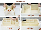 2 Pack Shoe Organizer Zipper Clear Lid Fabric Shoe Storage Box Space Saving Beige Shoe Holder for V985-SHOEORGANIZER