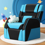 Keezi Kids Recliner Chair PU Leather Gaming Sofa Lounge Couch Children Armchair KID-RECLINER-BLBU