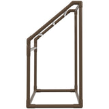 Pool Towel Rack, 5 Bar, Brown, Freestanding Outdoor PVC Trapedozal Poolside Storage Organizer, V952-MJJZSTXGBDDW5DYL3V0