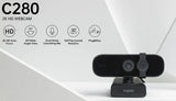 RAPOO C280 2K Webcam - Wide Angle Lens, Noise Canceling Mic, Plug & Play, Teams, Google Meet, Zoom, V1202-V2-VIRP-C280-BK