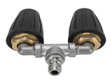 Double Heads Rotating Nozzle 4000psi High Pressure Washer Turbine Nozzle with 1/4 Inch Quick Connect V1294-YM0901-3111250011212