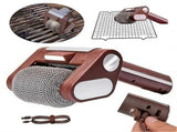 Bristle-Free Motorized BBQ Grill Brush, 350RPM Cordless Rechargeable Electric Grill Cleaner with LED V1243-V1188-BROWN-001