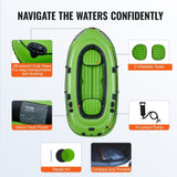Inflatable Boat, 4-Person Inflatable Fishing Boat, Strong PVC Portable Boat Raft Kayak, 1158mm V952-YCK4RK00000087X5RV0