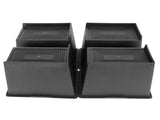 4Pcs Stackable Bed Risers ABS Anti Slip Furniture Risers for Bed Desk Sofa Table Black 6 Inch V1294-YM0706-3114230085312