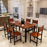 NNECN Wood & Steel Dining Set V728-NNE003-DINING-SET