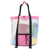 Large Mesh Beach Bag Easily Clean and Breathable Beach Tote Bag for Men Women Detachable Insulation V1369-AZ3-W-01743