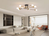 Modern Black Gold Ceiling Light 8 Lights V178-23441