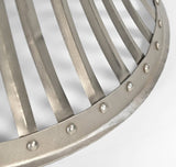 INVERTED WOOD AND IRON SIDE TABLE V742-M10386