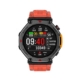 M-Rex4 Men Rugged GPS Smart Watch, 5ATM Waterproof Bluetooth Call Fitness Tracker Heart Rate Sleep V1300-M-REX4-ORANGE-RED