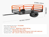 Garden Utility Trailer, 28 Cu. Ft. & 800 kg, ATV UTV Trailer, Tow Behind Steel Dump Trailers, V952-HYTCHCWGK28C4MJ2B001V0