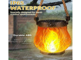 Solar and USB Rechargeable LED Flame Lantern with Rope Handle, 1500 mAh Battery and IP65 Waterproof V1189-LC-KF-00018