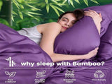 4 Piece Ultra Soft Bamboo Breathable Sheet Set -Hotel 2000TC Breathable Bed Sheets Set with 37 V1317-BAMBOO-AUK-4JT-PURPLE