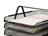 Office Desk Document Tray Mesh Bracket Paper Letter Shelf Holder Black Metal for Home Study School 3 V1294-YM0716-3117220109812