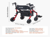 2-in-1 Rollator Walker & Transport Chair for Seniors, Foldable Rolling Walker Wheelchair, V952-EHYZXQHSLHJ1ZK7KY001V0