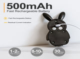 Adorable bunny-shaped motion sensor wall light with magnetic mounting, flicker-free LED, and three V1341-ZY-LBKH5RCF-BLUSH-2PCS