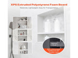 Shower Niche 40.6 x 50.8 x 10.2 cm Recessed Wall Divider Shelf Bathroom V952-SLLYBK2C16INJ0D06001V0