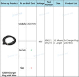 48V Golf Cart Charger Plug 3-Pin Triangle Handle Connector with Wire Fits EZGO RXV 604321, 611219 V1259-DP01-A-5450