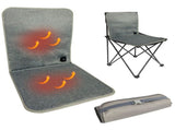 USB-Powered Heated Seat Cushion in Grey Oxford Fabric Portable Warmth for Office, Car, and Outdoor V1341-ZY-C38XJKBX-90CM