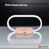 Wireless Phone Charger Table Lamp - USB Port Charging Bedside Light With Clock V238-SUPDZ-40827471888464