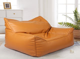 Marlow Bean Bag Chair Cover PU Indoor Brown BEAN1009-BR_NZ