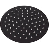 Ultra Thin Rainfall Shower Head, Fixed Rainfall Waterfall, Black Stainless Steel Round Shower Head, V1237-ZY-715-077
