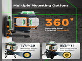 CIGMAN Laser Level CM-801 Laser Level Self Leveling 3x360&deg3D Green Cross Line for Decoration and V413-CM801
