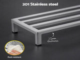 Giantz 60x25cm Dunnage Rack 2-Pack Stainless Steel Kitchen Floor Stand DNR-SS-60X2