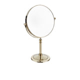 Tabletop Mount Vanity Round Mirror, 1X/5X Magnification, Iron, 7.2"L x 4.92"W, Gold coated V1192-AZ-W-17169