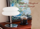 White mushroom lamp, mid-century modern bedside lamp, dimmable retro egg tart bedside lamps, V1189-HB001HWU000086