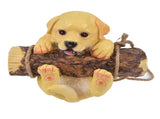 Resin Swinging Puppy Dog Statue Simulation Animal Model Figurine Sculpture Crafts Outdoor Garden V1294-YM0523-3111210397111
