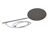 G1/2 Thread Stainless Steel Round Household Bathroom Wall Mounted Head 25cmRound V1294-YM0901-3112200110912