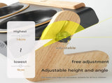 Adjustable Raised Pet Feeder - Modern Wood & Metal Stand with Dual Bowls for Cats & Dogs V888-ELOSUNG33710