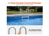 4-Step Stainless Steel Pool Ladder of 2 Handrail for 1371.6 mm Decked Pool V952-DXYCTTBGGBXGT35OAV0