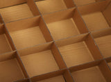 Khaki Corrugated Divided Shipping Box with Anti- for Kitchen Dishes and Wine Bottles V1369-AZ3-W-23004