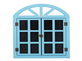 Hanging Chalkboard Sign Wooden Erasable Window Frame Shaped Hanging Message Board for Coffee Shop V1294-YM0901-3115250098511