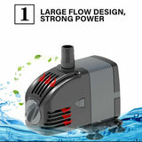 60W Adjustable Flow Aquarium Pump Water Submersible Fish Tank Fountain Pond Marine V201-QHGMMOREONE063