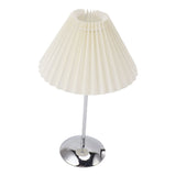 LED Table Lamp Metal Nightstand Bedside Lamp 3 Color with Cloth Pleated Lampshade for Bedroom Living V1294-YM0901-3119230093311