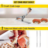 Stone Crab Cracker with 2 Picks, Aluminum & Stainless Steel Construction Shellfish Shucker, V952-QQJFXBDDWC609556RV0