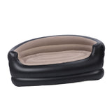Inflatable Chair PVC and Velvet Water Proof Comfortable Portable Blow Up Couch for Outdoor Brown V1294-YM0901-3116240034912