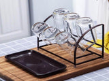Stand-Up Drying Rack, Glass Bottle Dispenser, Countertop Baby Bottle Drying, With Sewerage Tray, V1366-AZ2-W-12565