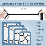 Bed Sheet Straps, 82 Pieces Heavy Duty Elastic Sheet Holders Suspenders of Mattresses, Short Long, V1258-DP02-C-429
