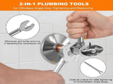 Plumber Wrench, 2-in-1 Angle Stop Wrench,Plumbing Tools for Faucet Nuts, and Spigots ywm58 V1369-AZ3-W-08494