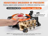 Pressure Pump, 1" Shaft Horizontal Triplex Plunger, 4000 PSI, 4.0GPM, Replacement Power V952-HZQZB4GPM1INPDKZMV0