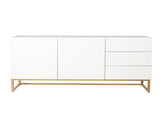 Levede Buffet Sideboard Storage Cabinet White CH1078-WH