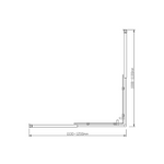 Adjustable 1200x1100mm Double Sliding Door Glass Shower Screen in Black V63-844221