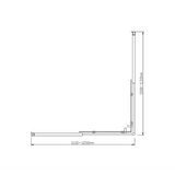 Adjustable 1200x1100mm Double Sliding Door Glass Shower Screen in Black V63-844221