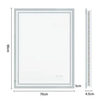 Interior Ave - 70 x 90cm Rectangle Frameless LED Bathroom Mirror V355-IA-RWM-9070